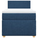 Pat box spring cu saltea, albastru, 90x190 cm, textil - WALTI WALTI