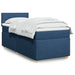 Pat box spring cu saltea, albastru, 90x190 cm, textil - WALTI WALTI