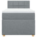 Pat box spring cu saltea, gri deschis, 90x190 cm, textil - WALTI WALTI