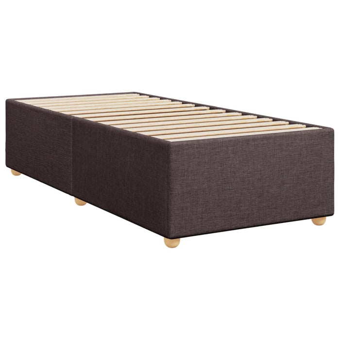 Pat box spring cu saltea, maro închis, 90x190 cm, textil WALTI