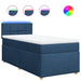 Pat box spring cu saltea, albastru, 90x190 cm, textil - WALTI WALTI