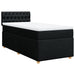 Pat box spring cu saltea, negru, 90x190 cm, textil - WALTI WALTI