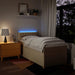 Pat box spring cu saltea, crem, 90x190 cm, textil - WALTI WALTI