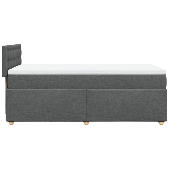 Pat box spring cu saltea, gri închis, 90x190 cm, textil - WALTI WALTI