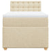 Pat box spring cu saltea, crem, 90x190 cm, textil - WALTI WALTI