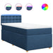 Pat box spring cu saltea, albastru, 90x190 cm, textil - WALTI WALTI
