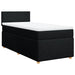Pat box spring cu saltea, negru, 90x200 cm, textil - WALTI WALTI