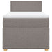 Pat box spring cu saltea, gri taupe, 90x200 cm, textil - WALTI WALTI