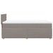 Pat box spring cu saltea, gri taupe, 90x200 cm, textil - WALTI WALTI