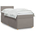 Pat box spring cu saltea, gri taupe, 90x200 cm, textil - WALTI WALTI