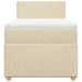 Pat box spring cu saltea, crem, 90x200 cm, textil - WALTI WALTI