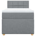 Pat box spring cu saltea, gri deschis, 90x200 cm, textil - WALTI WALTI