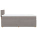 Pat box spring cu saltea, gri taupe, 90x200 cm, textil - WALTI WALTI