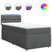 Pat box spring cu saltea, gri închis, 90x200 cm, textil - WALTI WALTI