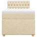 Pat box spring cu saltea, crem, 90x200 cm, textil - WALTI WALTI