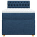 Pat box spring cu saltea, albastru, 90x200 cm, textil - WALTI WALTI