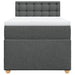 Pat box spring cu saltea, gri închis, 90x200 cm, textil - WALTI WALTI
