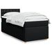 Pat box spring cu saltea, negru, 90x200 cm, textil - WALTI WALTI