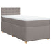 Pat box spring cu saltea, gri taupe, 90x200 cm, textil - WALTI WALTI