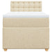 Pat box spring cu saltea, crem, 90x200 cm, textil - WALTI WALTI