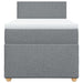 Pat box spring cu saltea, gri deschis, 100x200 cm, textil - WALTI WALTI