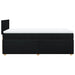 Pat box spring cu saltea, negru, 100x200 cm, textil - WALTI WALTI