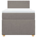 Pat box spring cu saltea, gri taupe, 100x200 cm, textil - WALTI WALTI