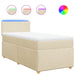 Pat box spring cu saltea, crem, 100x200 cm, textil - WALTI WALTI