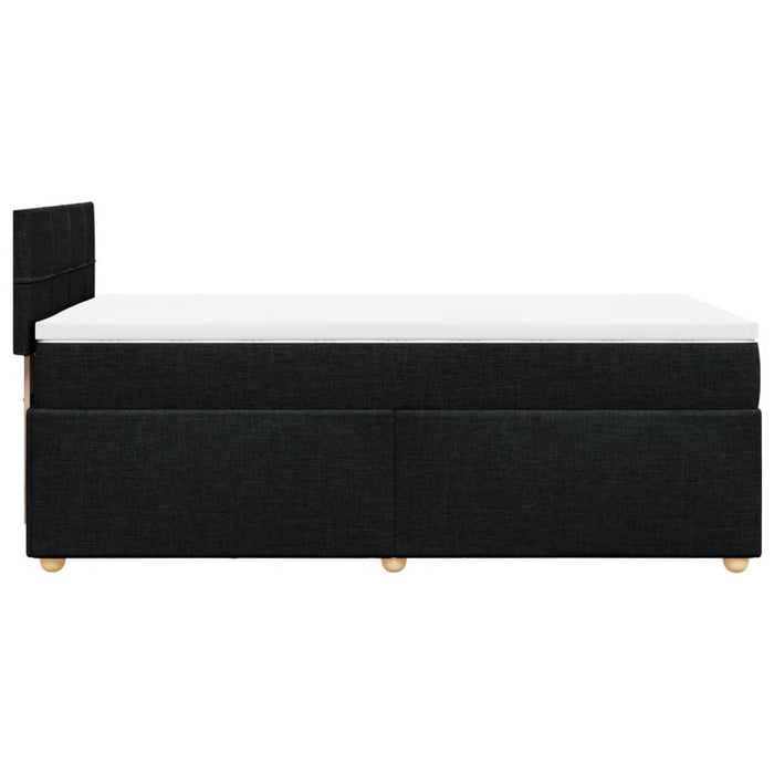 Pat box spring cu saltea, negru, 100x200 cm, textil - WALTI WALTI