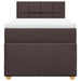 Pat box spring cu saltea, maro închis, 100x200 cm, textil - WALTI WALTI