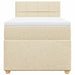 Pat box spring cu saltea, crem, 100x200 cm, textil - WALTI WALTI