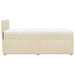Pat box spring cu saltea, crem, 100x200 cm, textil - WALTI WALTI