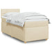 Pat box spring cu saltea, crem, 100x200 cm, textil - WALTI WALTI