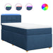 Pat box spring cu saltea, albastru, 100x200 cm, textil - WALTI WALTI