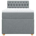 Pat box spring cu saltea, gri deschis, 100x200 cm, textil - WALTI WALTI