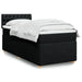 Pat box spring cu saltea, negru, 100x200 cm, textil - WALTI WALTI