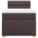 Pat box spring cu saltea, maro închis, 100x200 cm, textil - WALTI WALTI