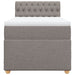 Pat box spring cu saltea, gri taupe, 100x200 cm, textil - WALTI WALTI