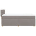 Pat box spring cu saltea, gri taupe, 100x200 cm, textil - WALTI WALTI