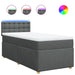 Pat box spring cu saltea, gri închis, 100x200 cm, textil - WALTI WALTI