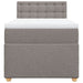 Pat box spring cu saltea, gri taupe, 100x200 cm, textil - WALTI WALTI