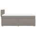 Pat box spring cu saltea, gri taupe, 100x200 cm, textil - WALTI WALTI