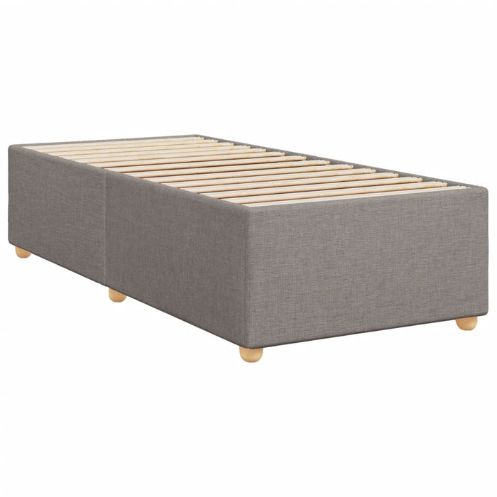 Pat box spring cu saltea, gri taupe, 100x200 cm, textil - WALTI WALTI