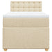 Pat box spring cu saltea, crem, 100x200 cm, textil - WALTI WALTI