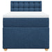Pat box spring cu saltea, albastru, 100x200 cm, textil - WALTI WALTI