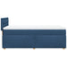 Pat box spring cu saltea, albastru, 100x200 cm, textil - WALTI WALTI