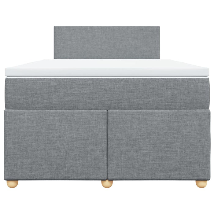 Pat box spring cu saltea, gri deschis, 120x190 cm, textil - WALTI WALTI