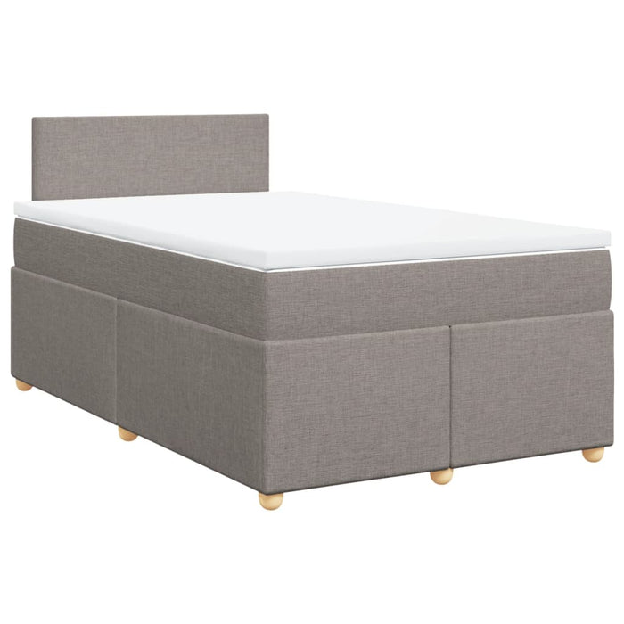 Pat box spring cu saltea, taupe, 120x190 cm material textil - WALTI WALTI
