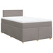 Pat box spring cu saltea, taupe, 120x190 cm material textil - WALTI WALTI