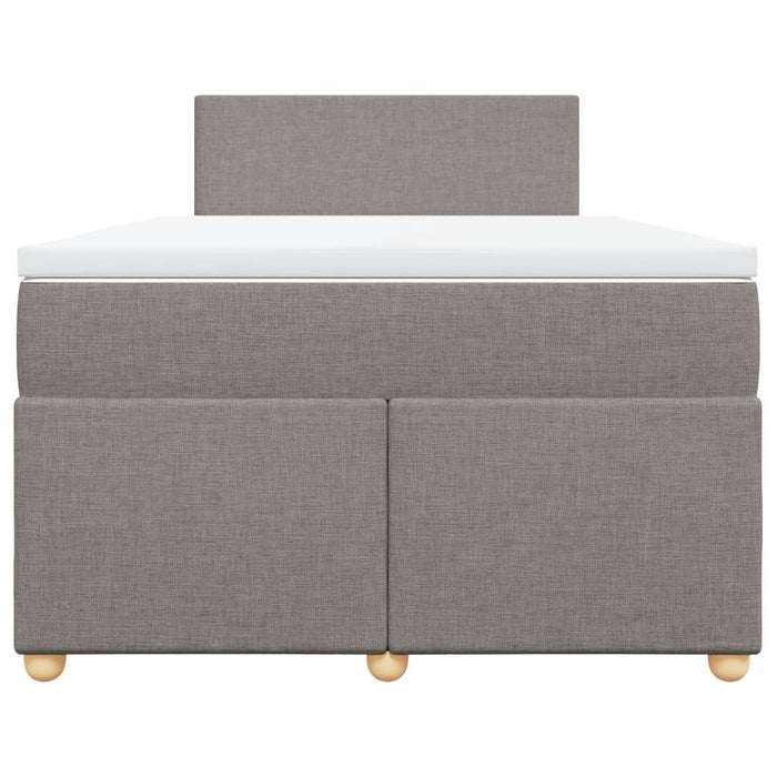 Pat box spring cu saltea, taupe, 120x190 cm material textil - WALTI WALTI